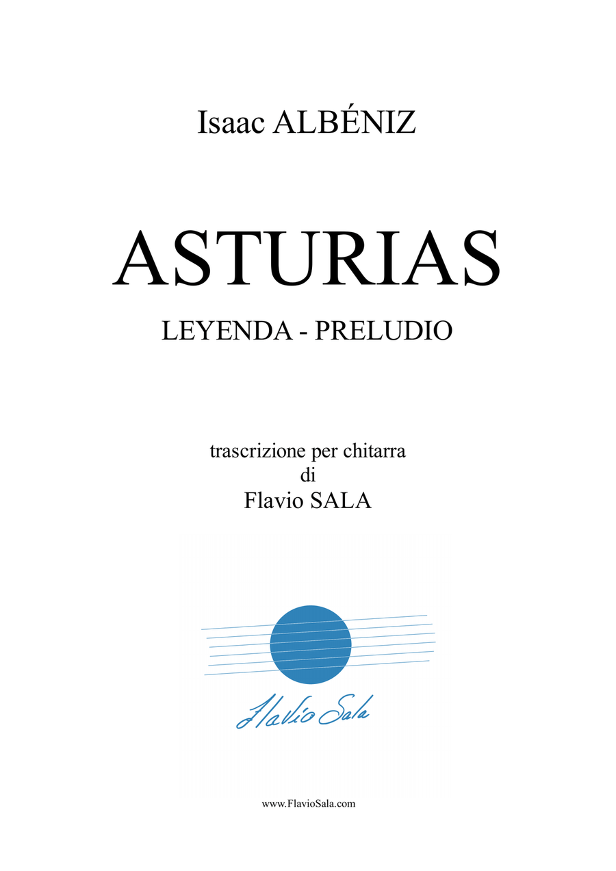 ASTURIAS by Albéniz - Transcr. for guitar by Flavio SALA Classical Guitar scores gallery preview page 1