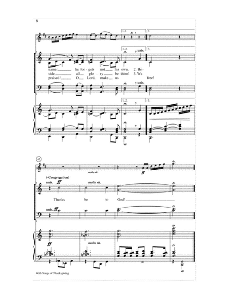 With Songs of Thanksgiving 4-Part scores gallery preview page 6