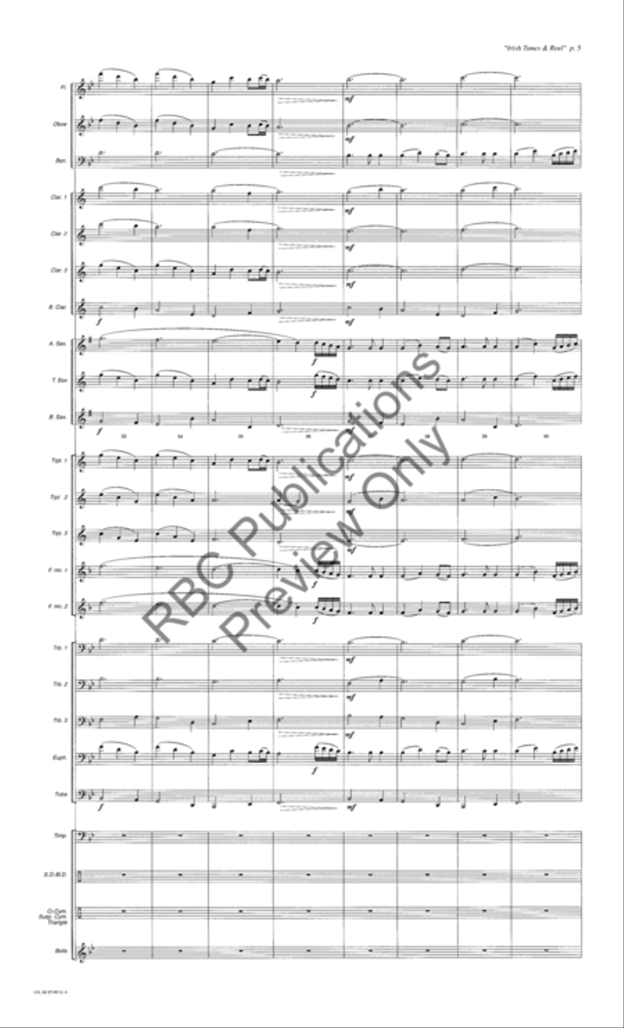 Irish Tunes And Reel (Score) Concert Band scores gallery preview page 8