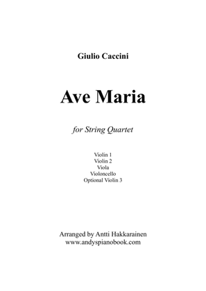 Book cover for Ave Maria by G. Caccini - String Quartet