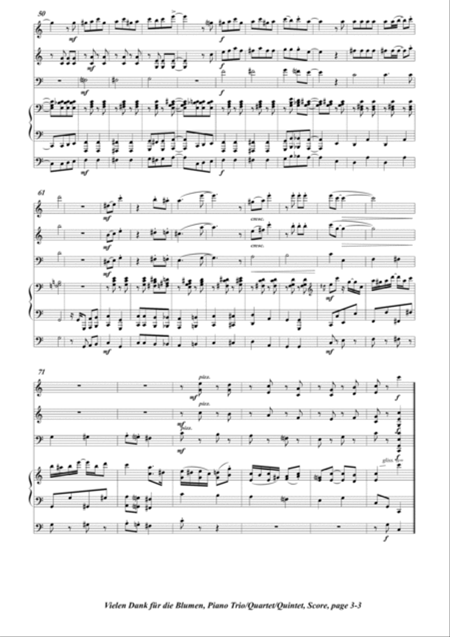 Vielen Dank Fur Die Blumen Piano Trio scores gallery preview page 3
