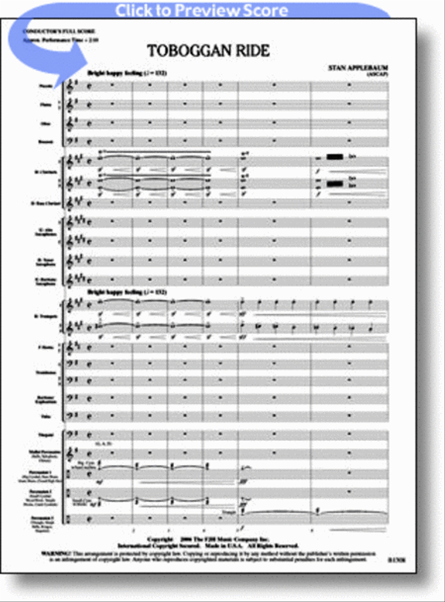 Toboggan Ride Concert Band scores gallery preview page 1