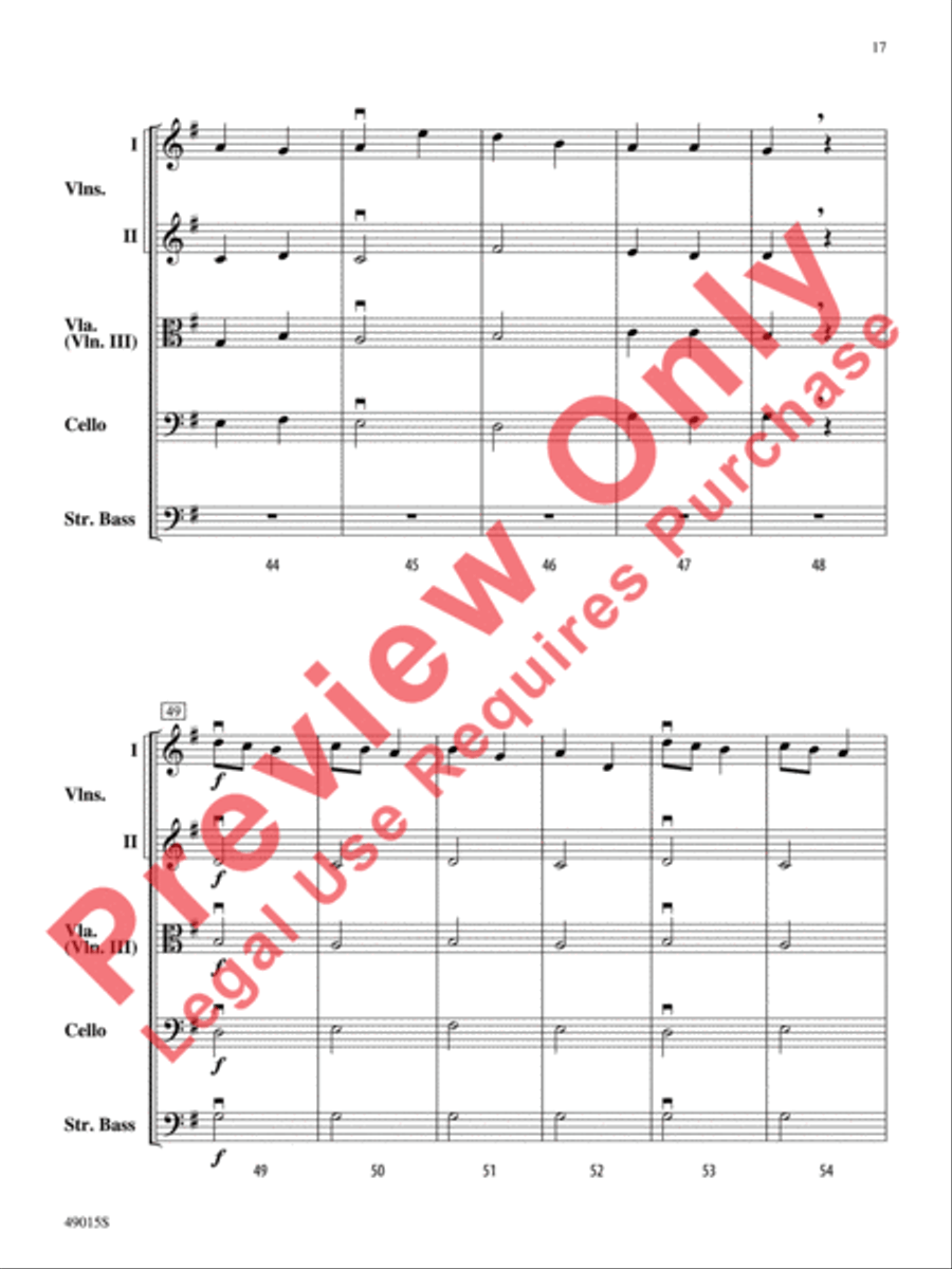 Petite Suite Française String Orchestra scores gallery preview page 18