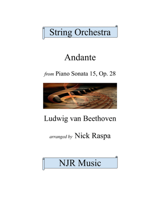 Andante from Piano Sonata 15 arranged for string orchestra (Full Set)