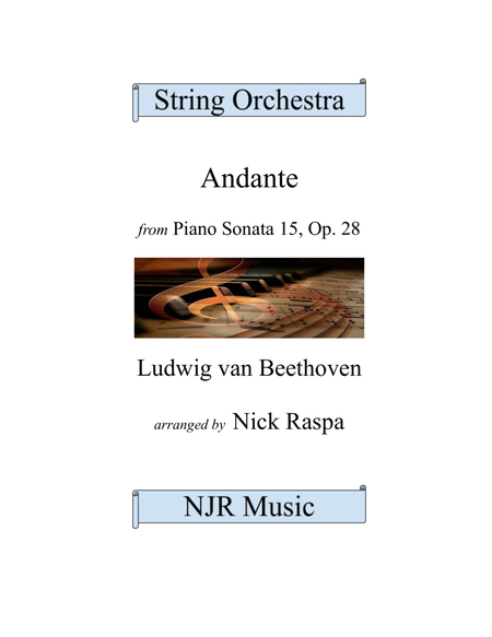 Andante from Piano Sonata 15 arranged for string orchestra (Full Set) image number null