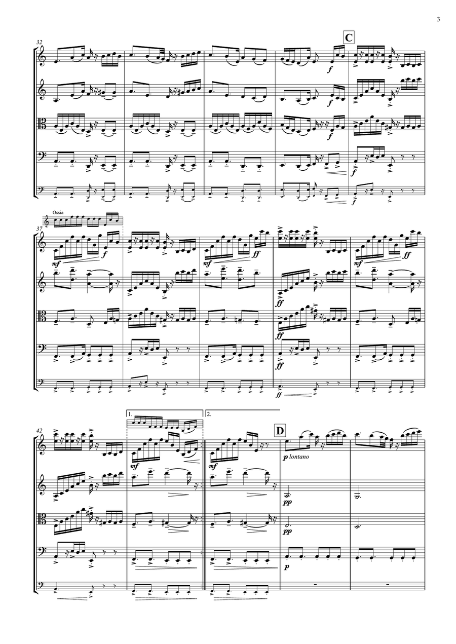 Spear of Justice (from Undertale) String Quartet scores gallery preview page 3