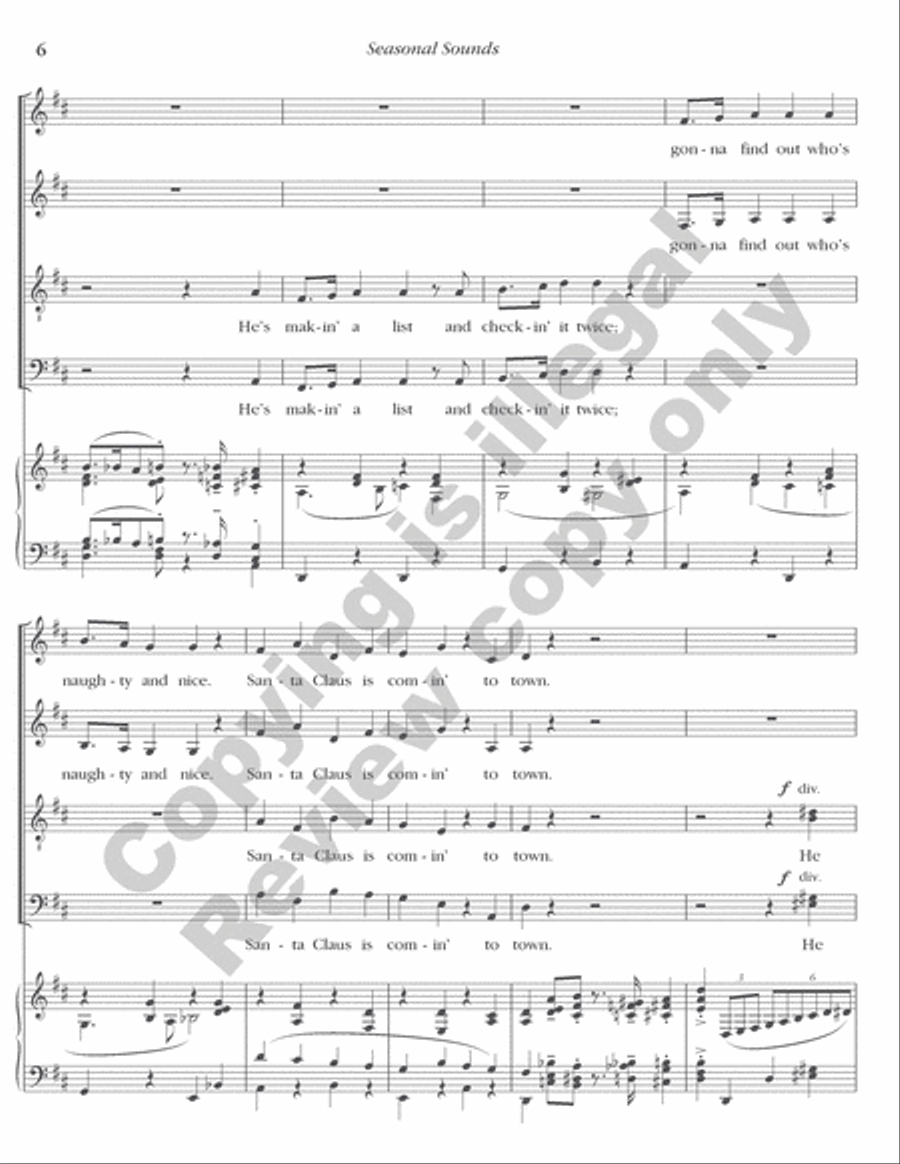 Seasonal Sounds 4-Part scores gallery preview page 6