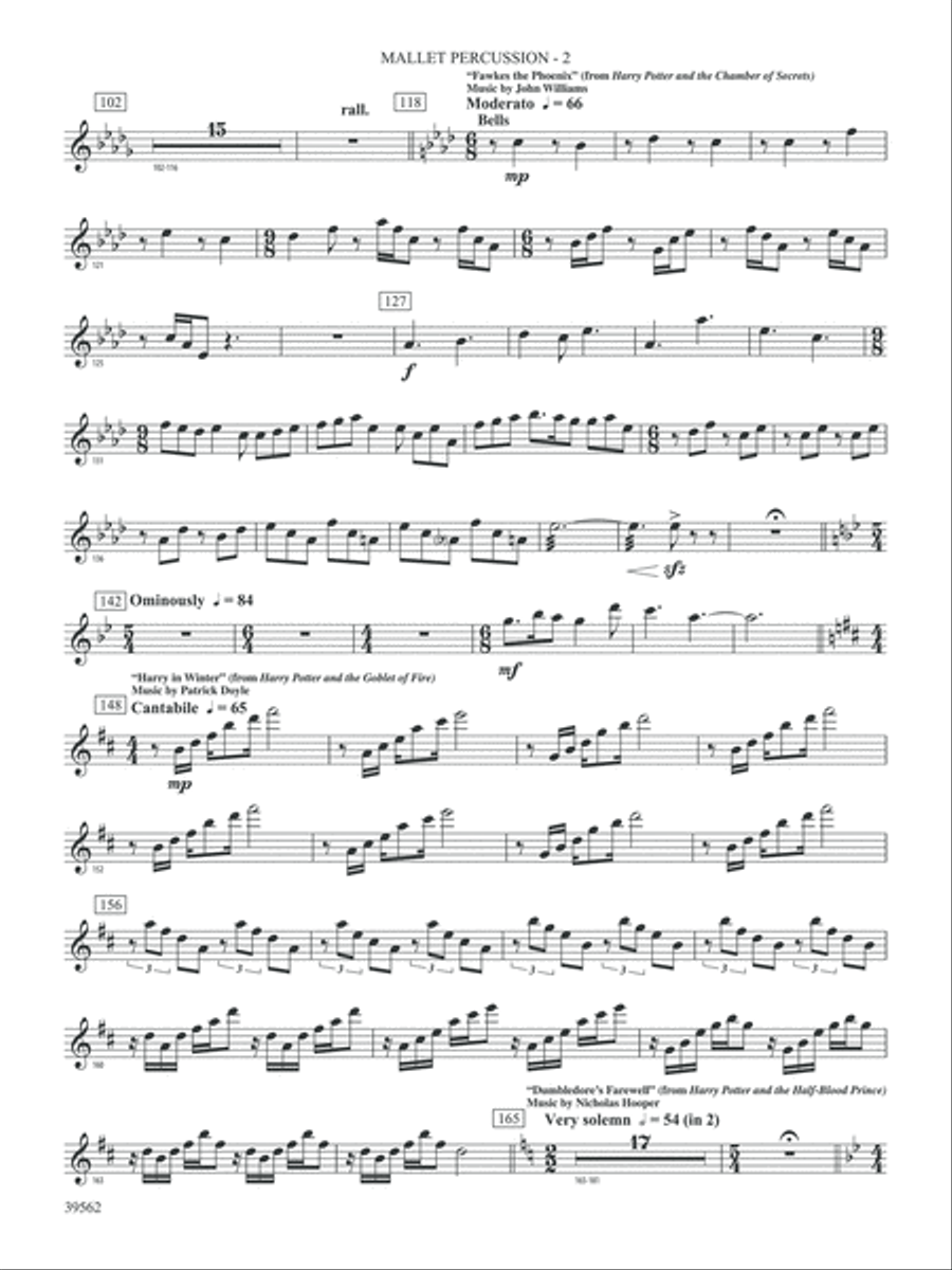 The Complete Harry Potter: Mallets Concert Band scores gallery preview page 2
