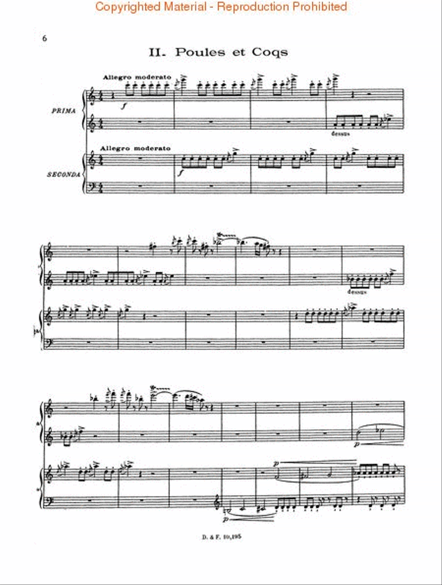 Le Carnaval des Animaux (Carnival of the Animals) Piano Duet scores gallery preview page 3