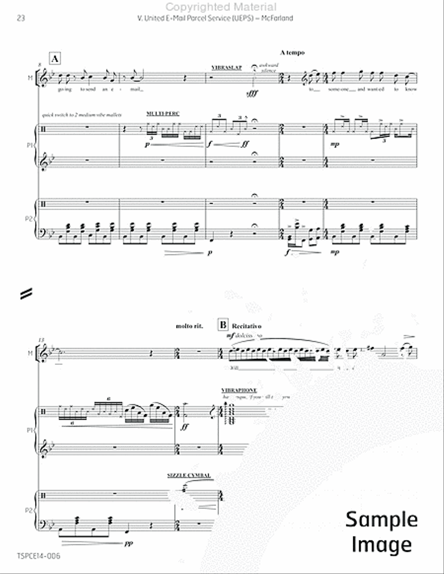 5 Songs in the Age of Stupidity Percussion Ensemble scores gallery preview page 29