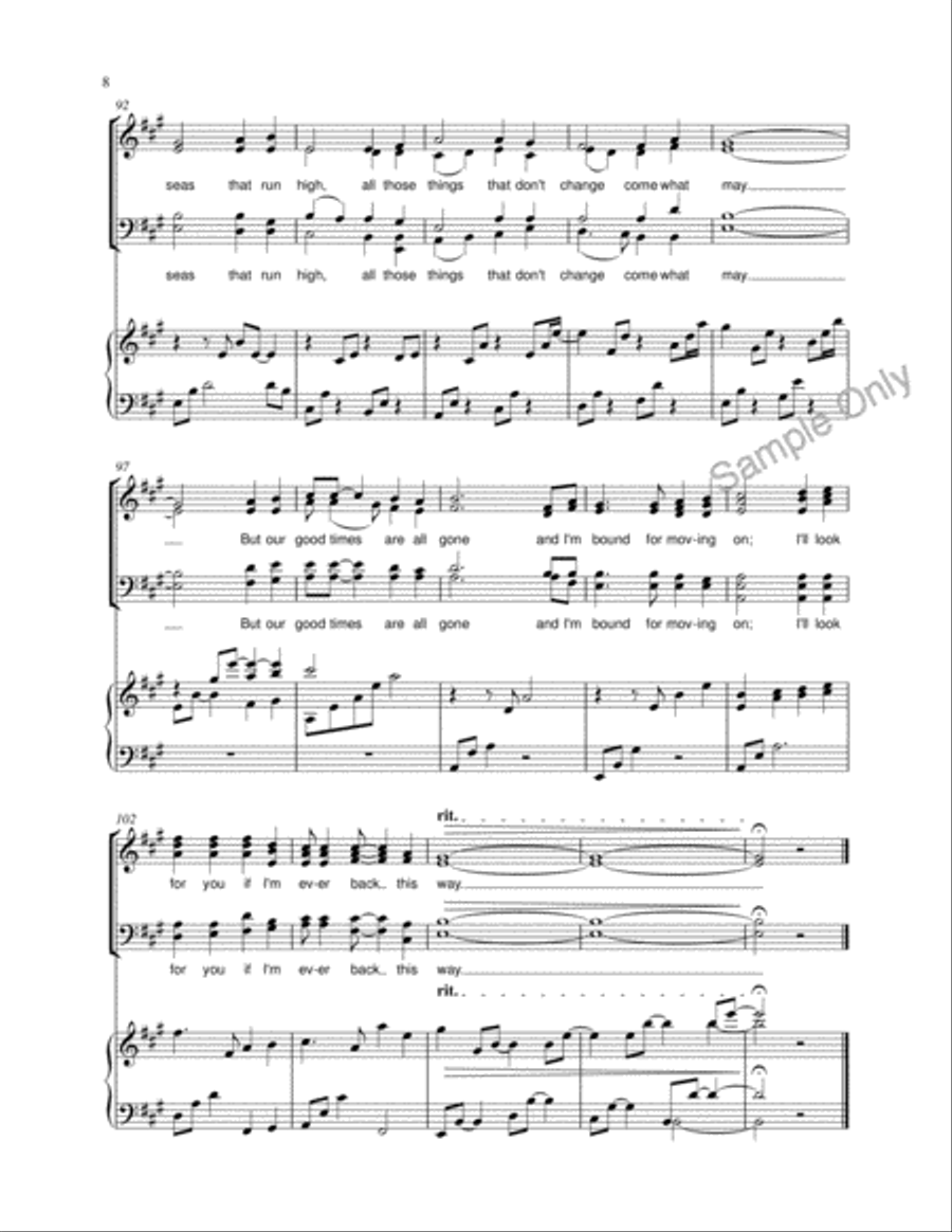 Four Strong Winds 4-Part scores gallery preview page 8