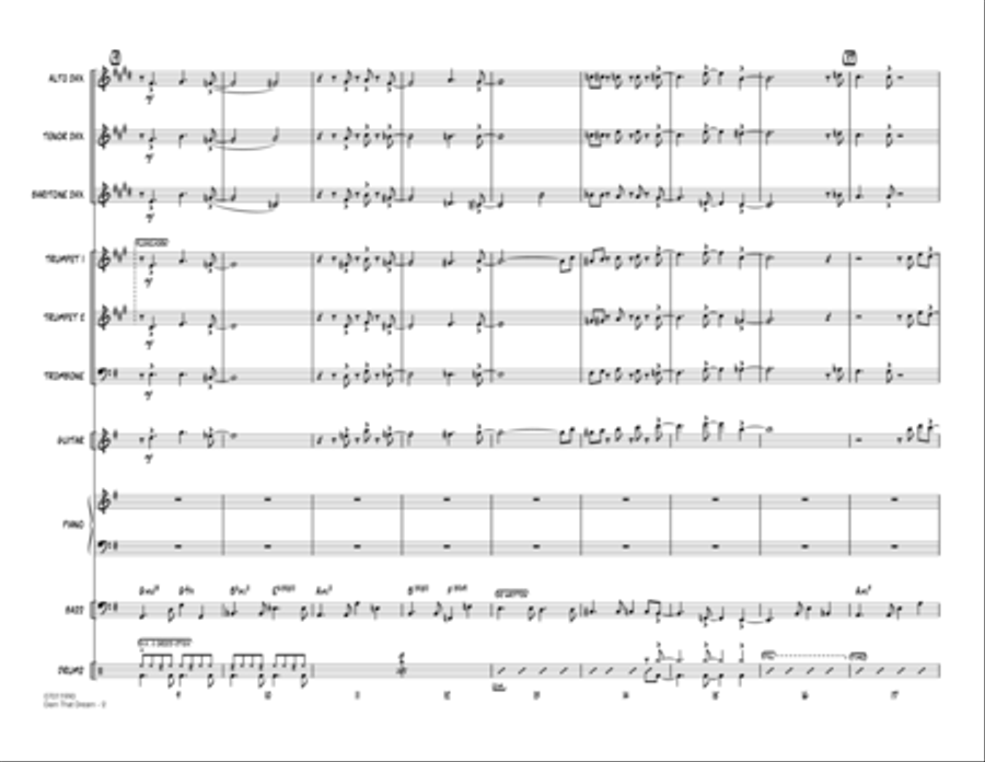 Darn That Dream - Full Score Jazz Ensemble scores gallery preview page 2