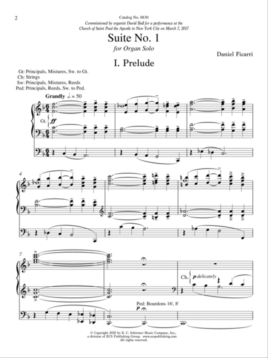 Suite No. 1 Suite No. 1 Organ Solo scores gallery preview page 2