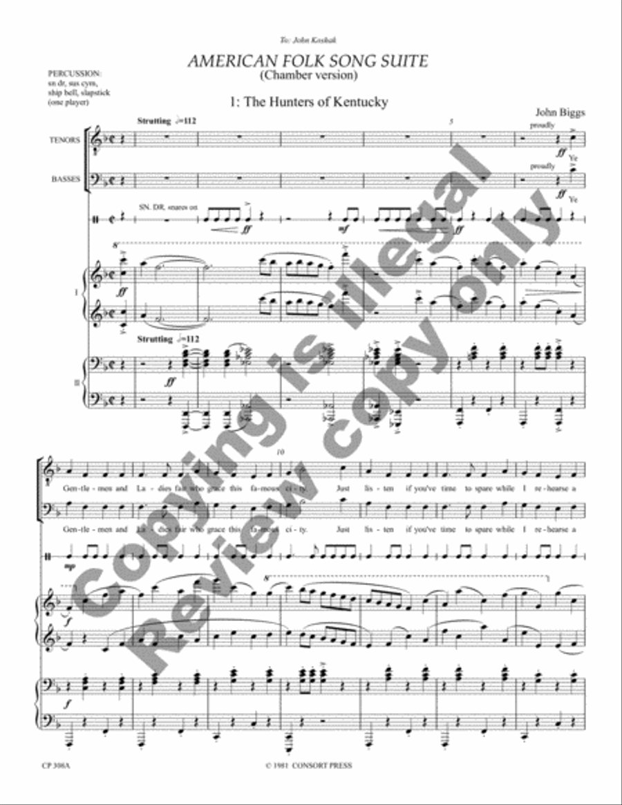 American Folk Song Suite (Full Score) Choir scores gallery preview page 19