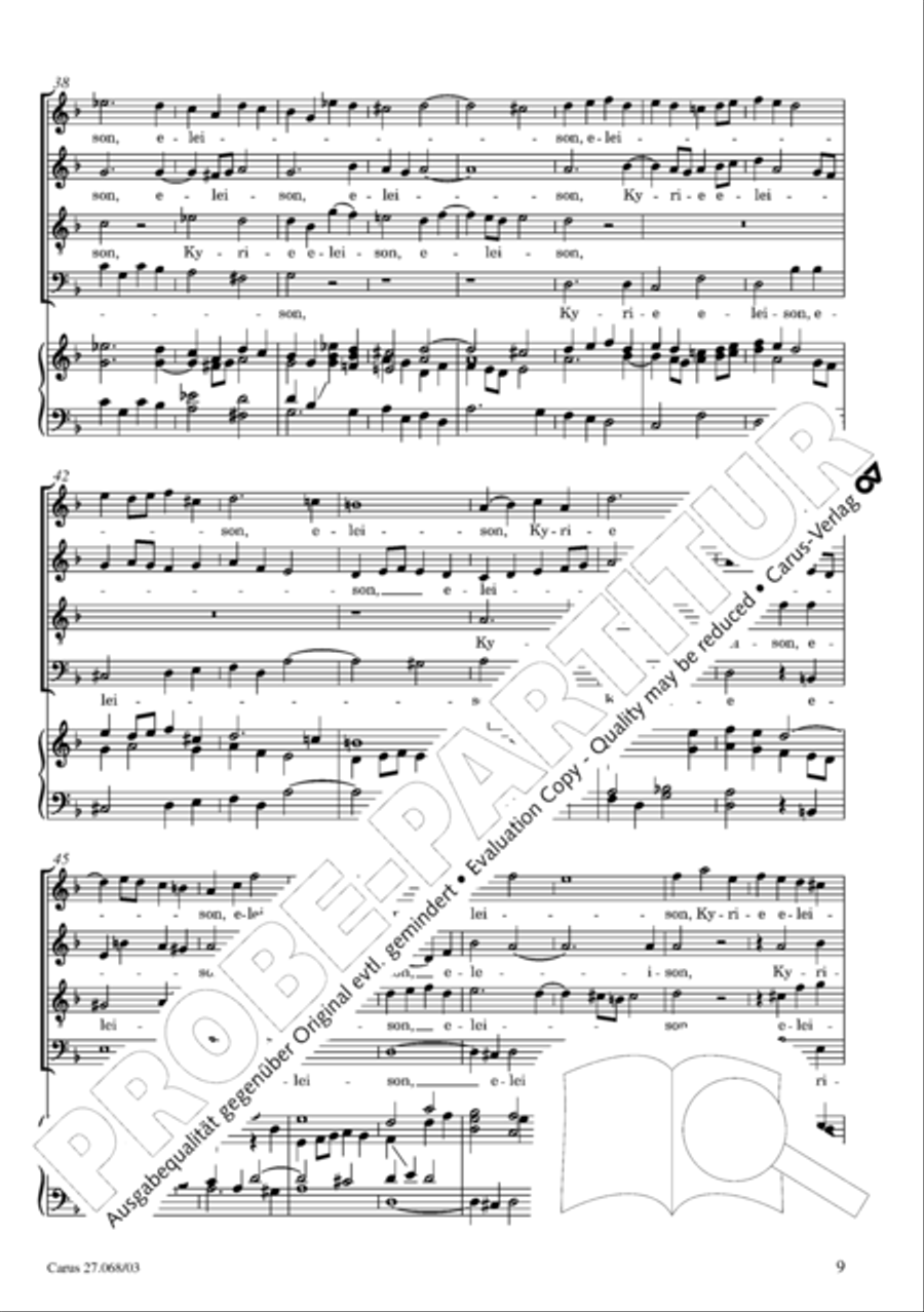 Mass in D minor (Missa in d) 4-Part scores gallery preview page 10