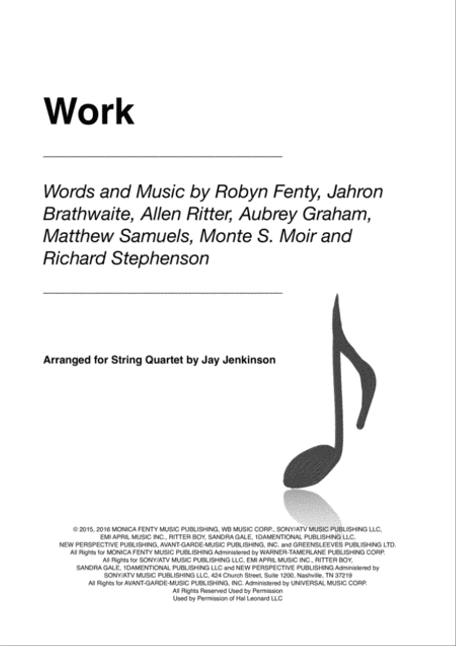 Work String Quartet scores gallery preview page 1
