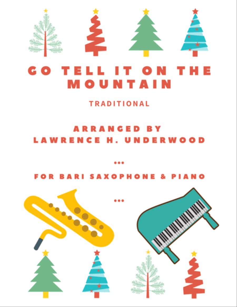 Go Tell It on the Mountain for Solo Bari Saxophone Baritone Saxophone scores gallery preview page 1