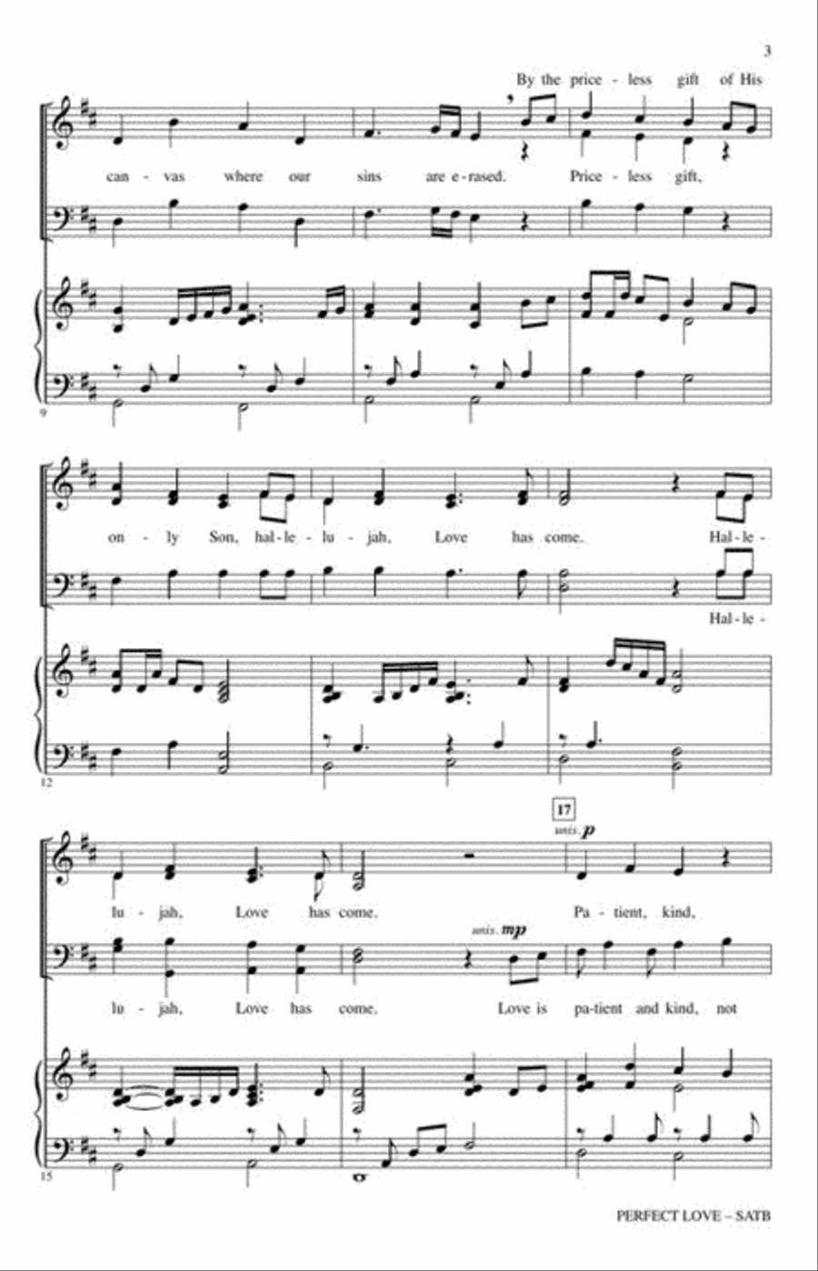 Perfect Love Perfect Love 4-Part scores gallery preview page 4