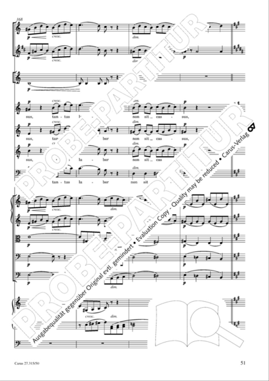Requiem in C major 4-Part scores gallery preview page 54