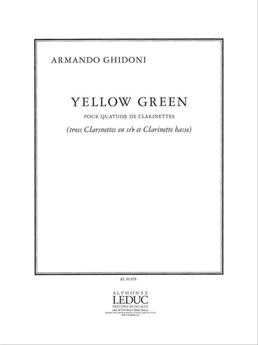 Yellow Green (clarinet Quartet) Clarinet Quartet scores gallery preview page 1