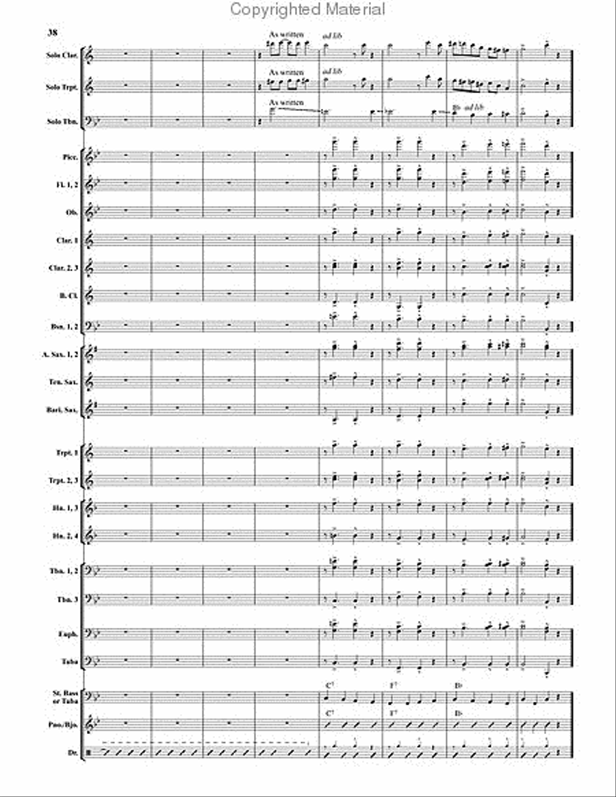 Dixieland Live! Concert Band scores gallery preview page 16