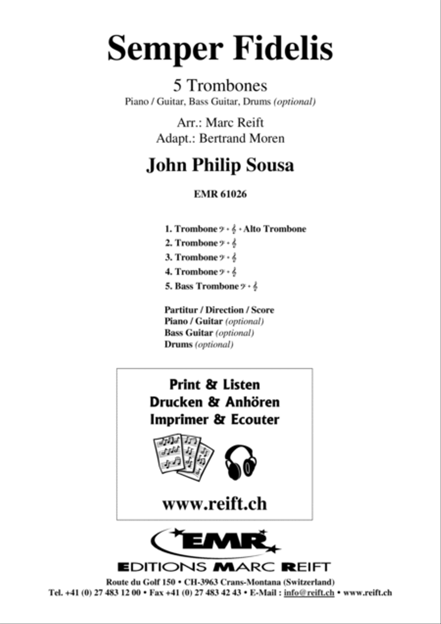 Semper Fidelis Trombone scores gallery preview page 2