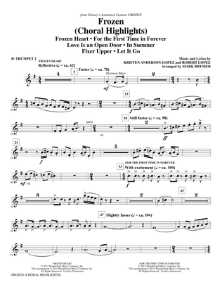 Book cover for Frozen (Choral Highlights) (arr. Mark Brymer) - Bb Trumpet 2