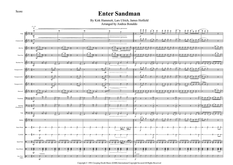 Enter Sandman Enter Sandman Marching Band scores gallery preview page 2