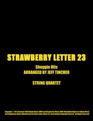 Book cover for Strawberry Letter 23