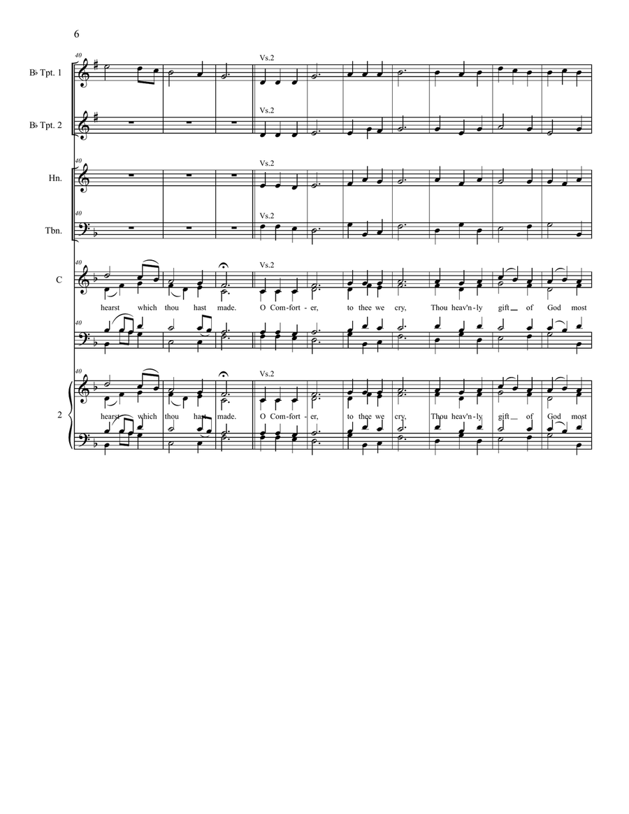 Come Holy Ghost - Lambillotte - Hymn Concertante 4-Part scores gallery preview page 6
