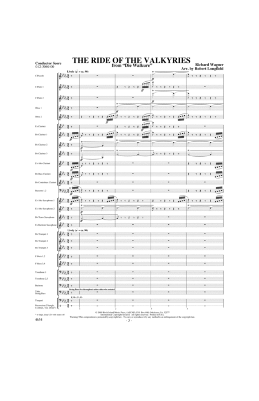 Ride of the Valkyries Concert Band scores gallery preview page 2