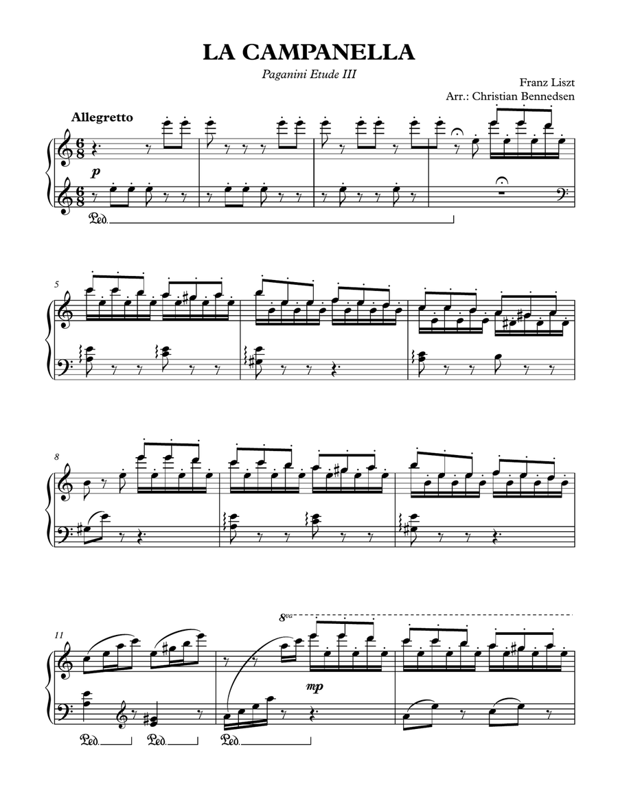 La Campanella - Easy Piano Method scores gallery preview page 1