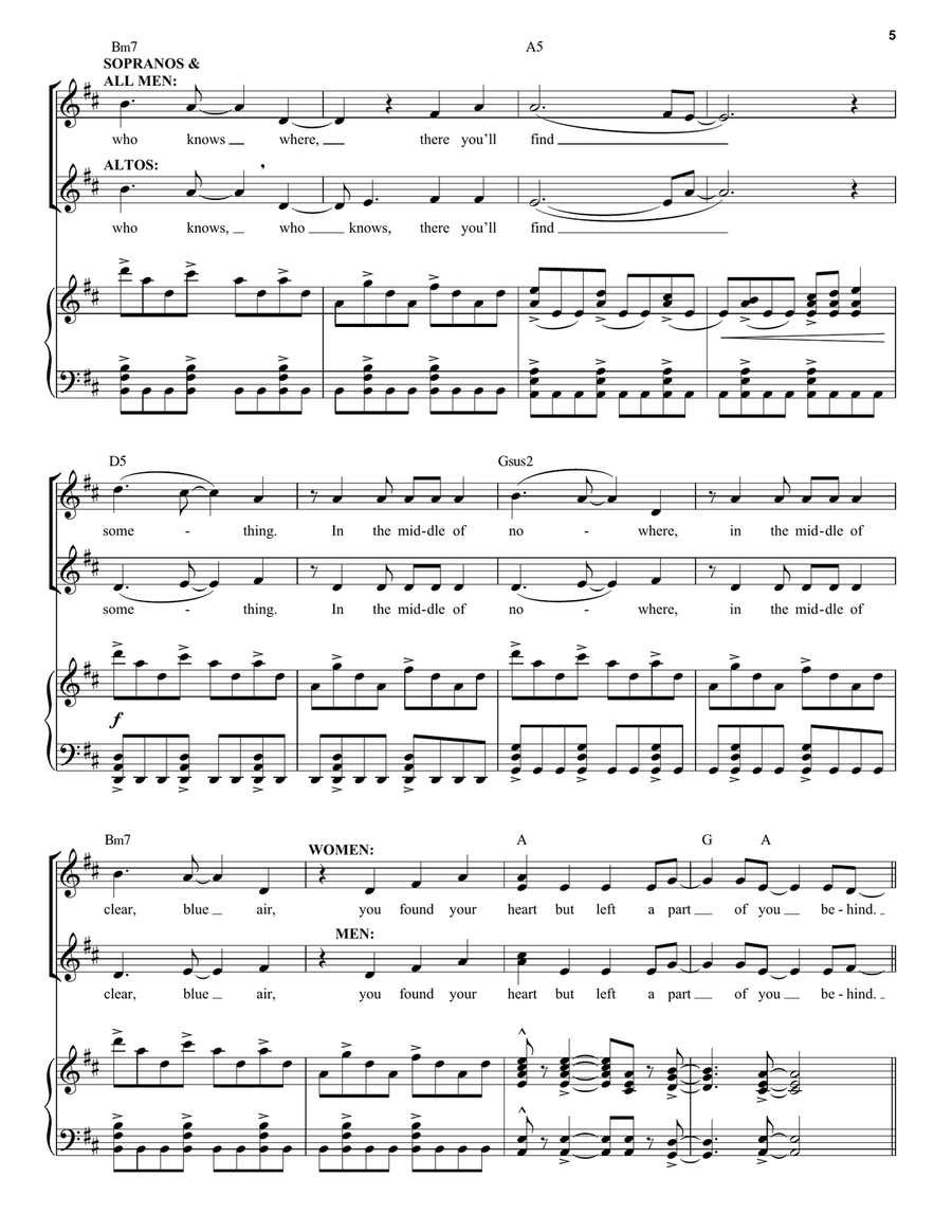 Somewhere In The Middle Of Nowhere (38 Planes Reprise) (from Come from Away) Piano, Vocal scores gallery preview page 5