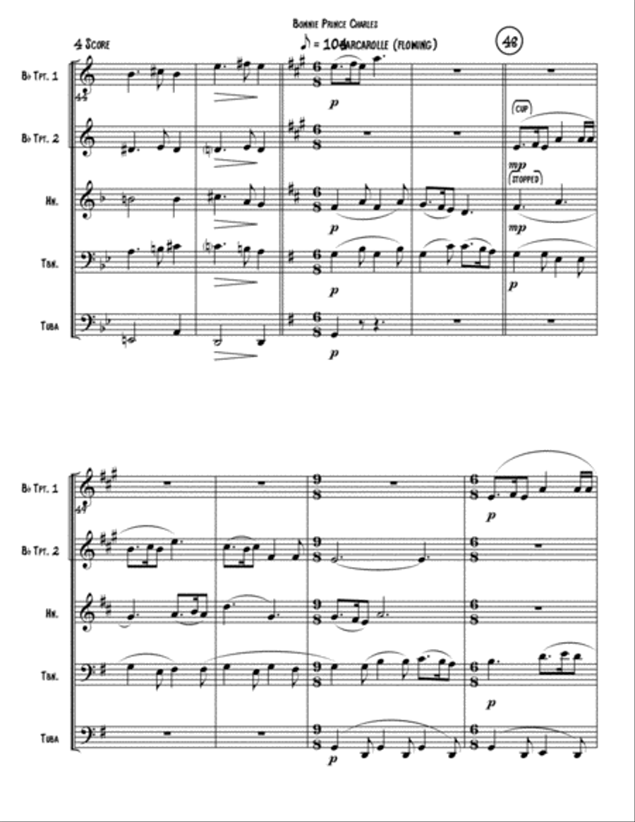 Bonnie Prince Charles - a medley of Scottish songs Brass Ensemble scores gallery preview page 4