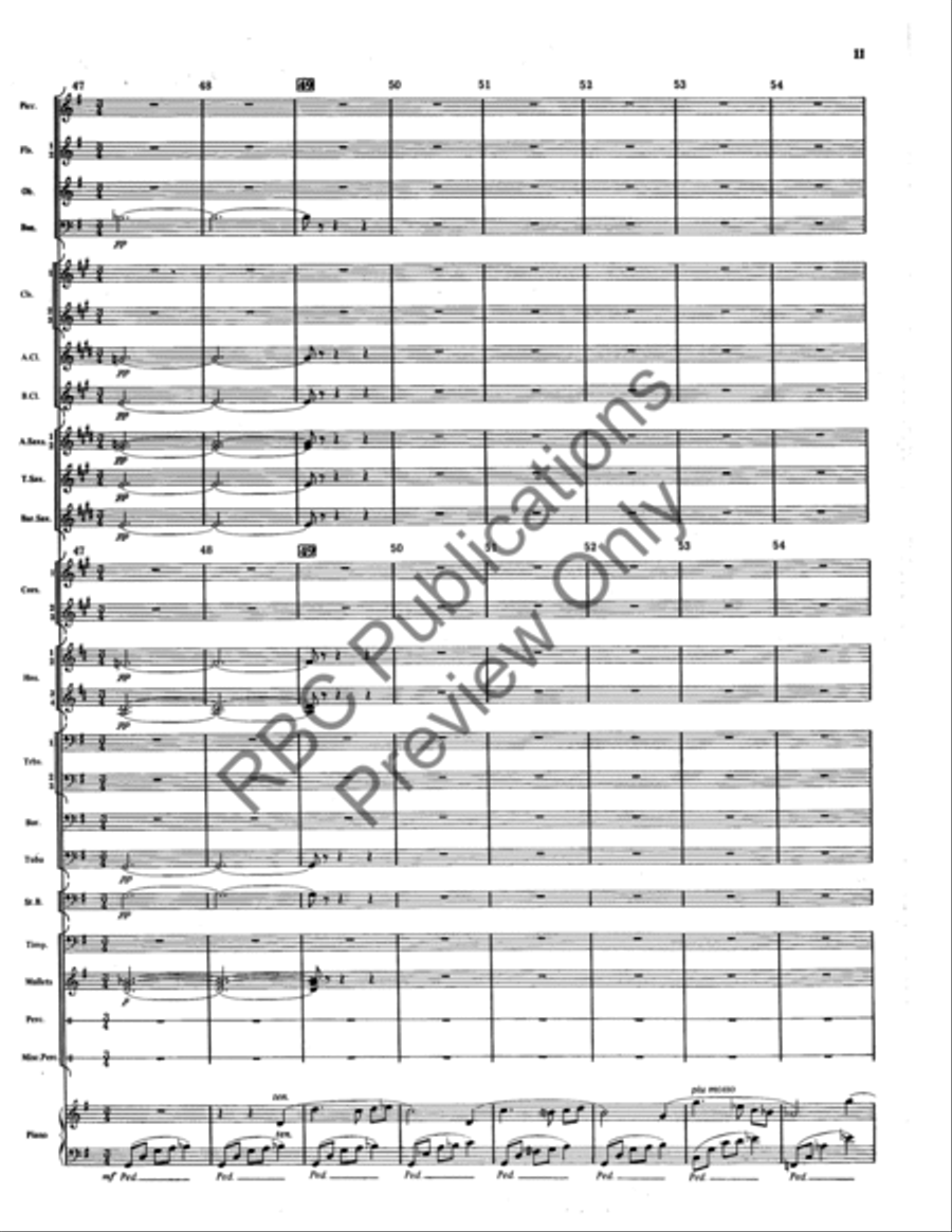 Concertante For Piano And Band Concert Band scores gallery preview page 12