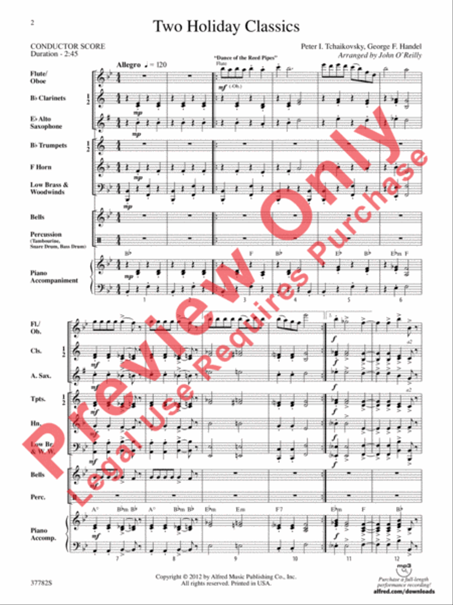 Two Holiday Classics Two Holiday Classics Concert Band scores gallery preview page 3