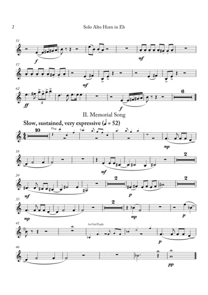 Carson Cooman: Pittsburgh Rhapsody (2008) for brass band, Solo Eb alto horn part by Carson Cooman Brass Band - Digital Sheet Music