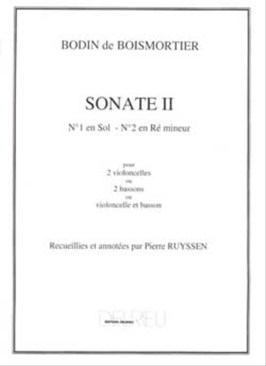 Sonate No. 2 en Re min. Cello scores gallery preview page 1