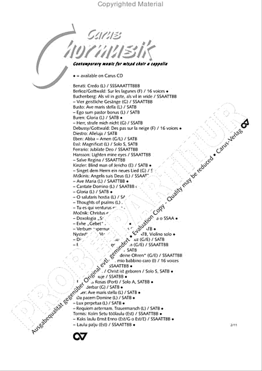 I will praise the Lord as long as I live 4-Part scores gallery preview page 9
