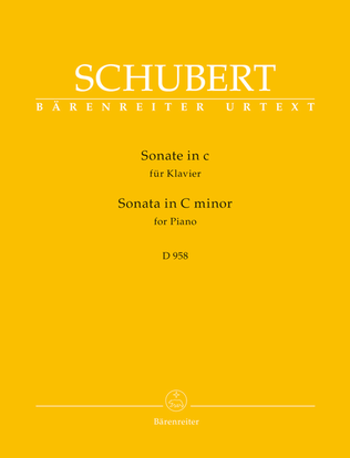 Book cover for Sonata for Piano in C minor D 958