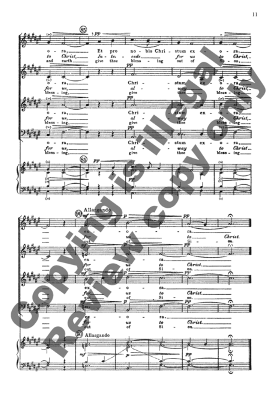 Ave Regina Caelorum (Queen of the Heavens) (Behold, now praise the Lord) 4-Part scores gallery preview page 21