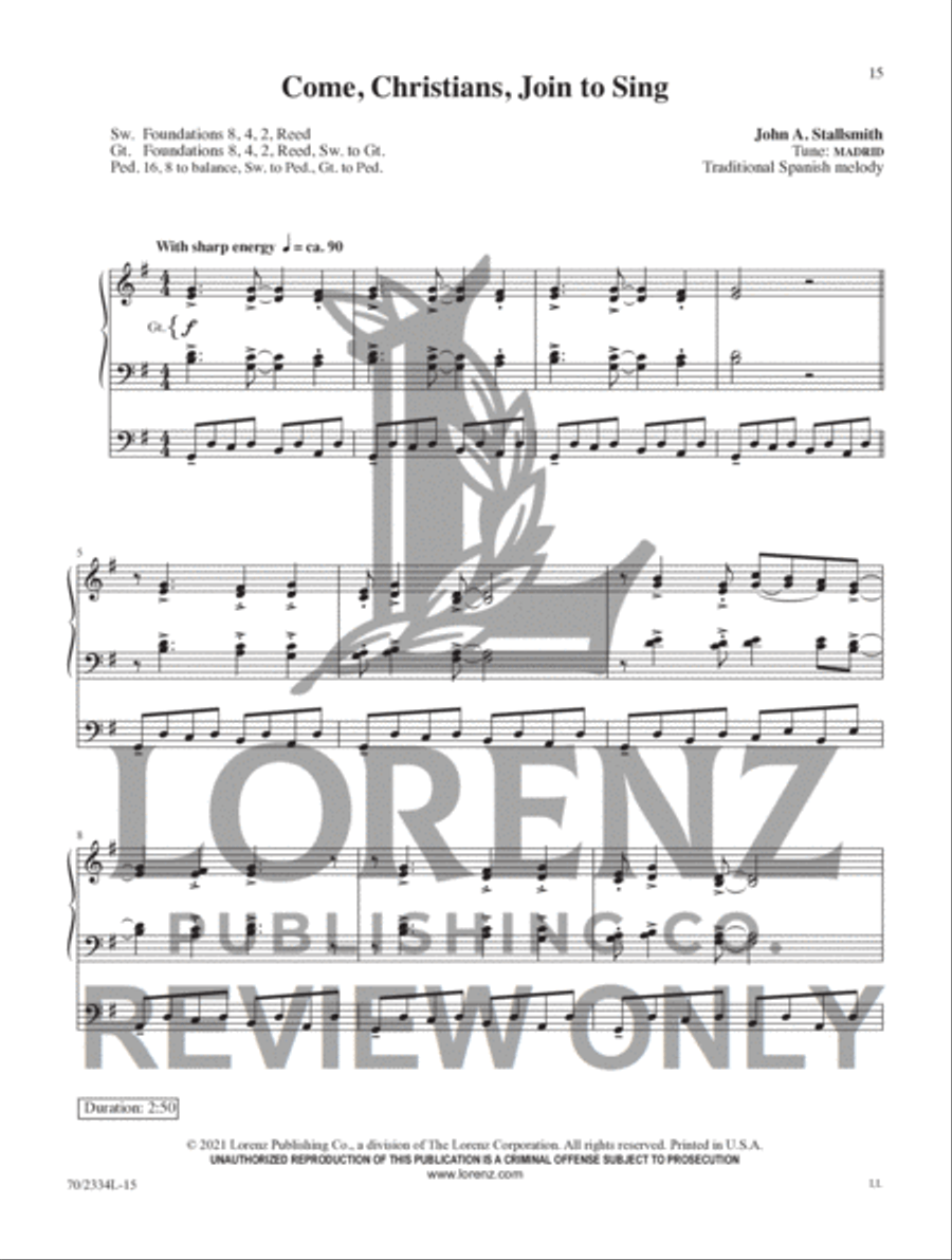 Jazzy Hymn Settings for Organ Organ Accompaniment scores gallery preview page 10