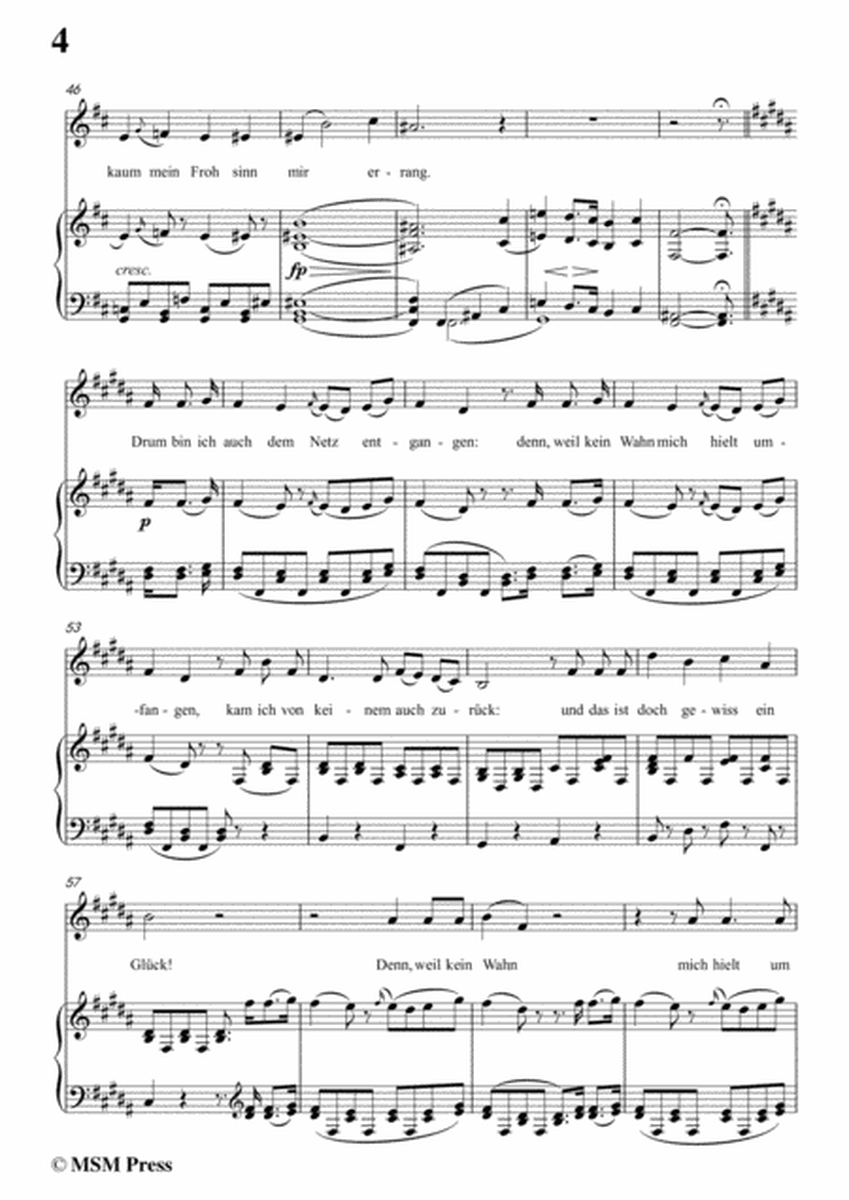 Schubert-Irdisches Glück,Op.95 No.4,in b minor,for Voice&Piano image number null