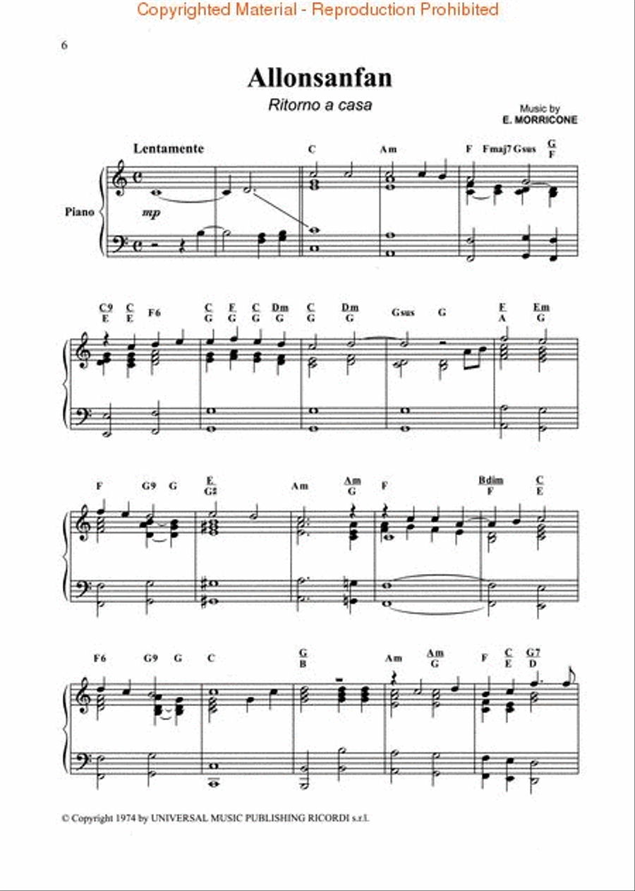 The Best of Ennio Morricone Volume 2 Piano Solo scores gallery preview page 3