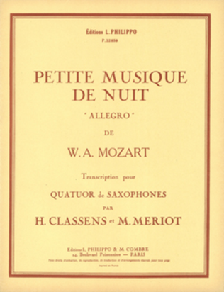 Book cover for Petite musique de nuit: allegro