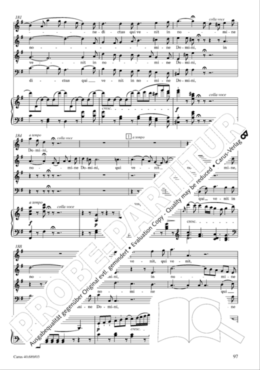 Missa solemnis Missa solemnis 4-Part scores gallery preview page 98