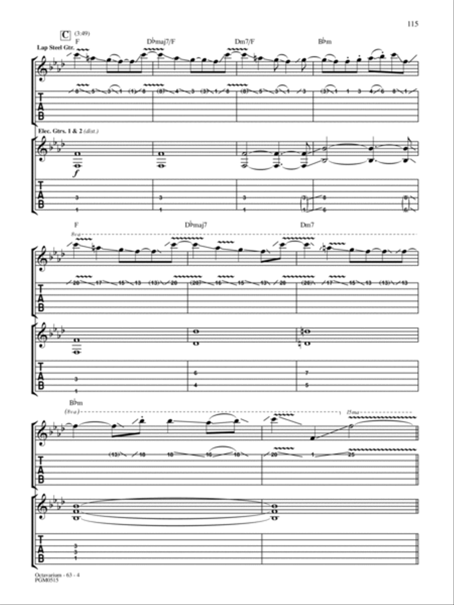 Octavarium Guitar Tablature scores gallery preview page 4