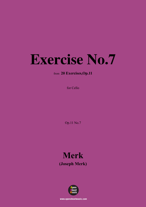 Merk-Exercise No.7,Op.11 No.7,from '20 Exercises,Op.11',for Cello