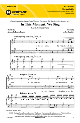 In This Moment, We Sing