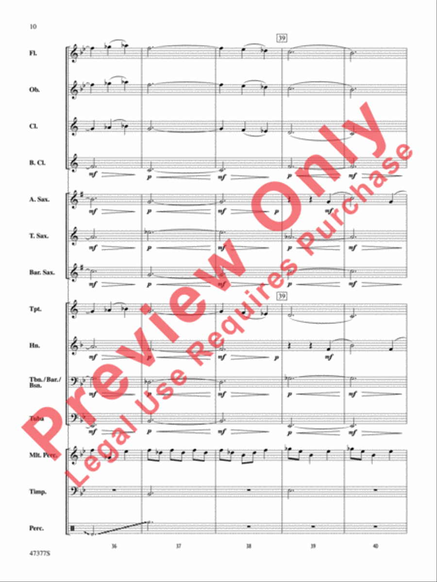 Salamander Eyes Salamander Eyes Concert Band scores gallery preview page 11